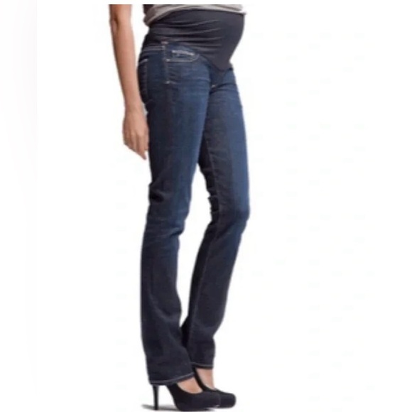 Citizens Of Humanity Maternity Jeans Ava Straight Leg Belly Panel Faith 32 - Picture 1 of 16
